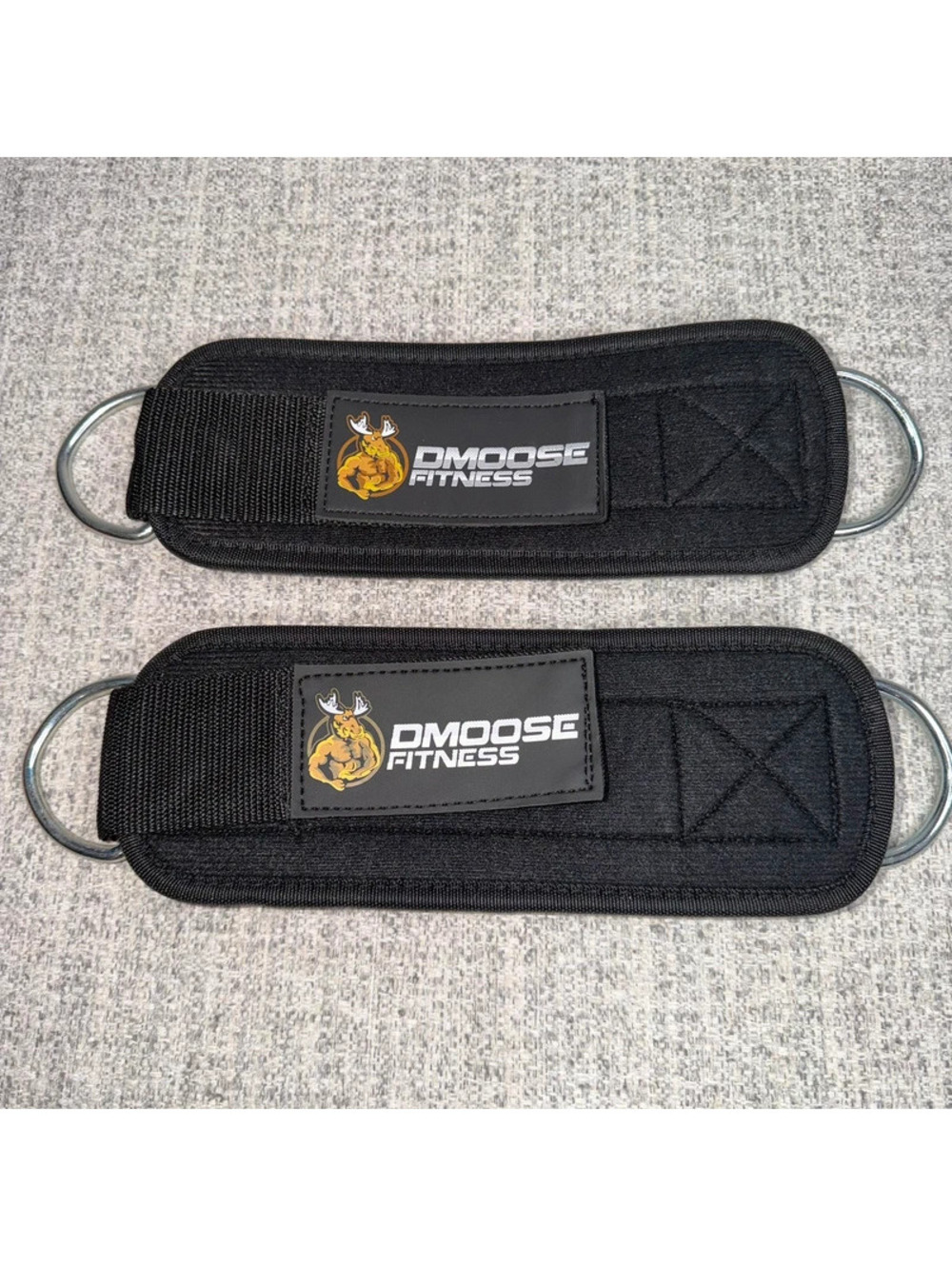 DMoose Fitness Pair Ankle Straps Cable Machine D-Ring Leg Glute Workout Gym Pair